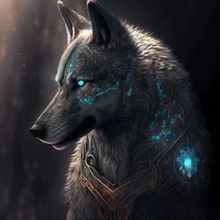 King grey wolf