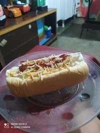 home made hotdog
