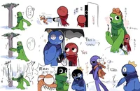 Male rainbow friends