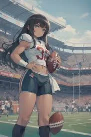 Girl Football Player