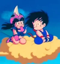 Kid goku and chichi 