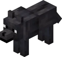 Minecraft Black Wolf