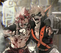 Kirishima and Bakugo
