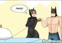 Catwoman on the bed