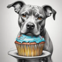Pit Bull cup cake