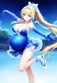 Pregnant Ice Skater