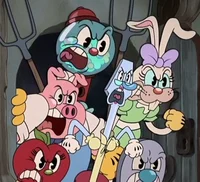 Angry mob Cuphead