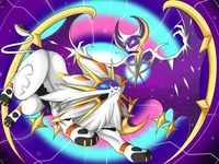 Lunala and solgaleo
