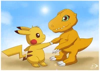 Agumon and Pikachu 
