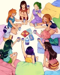 MHA girls sleepover 
