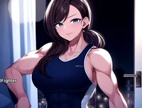 muscular girlfriend