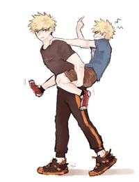 Bakugo con su hijo