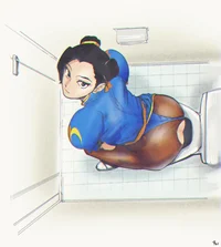 Chun li en el baño 