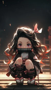 Baby sitting nezuko 