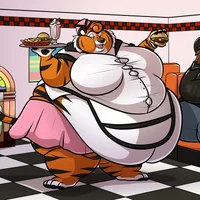 Fat tiger waitress