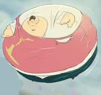 Inflated girl