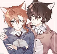 Neko Dazai i Chuuya