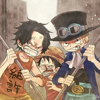 Ace sabo y Luffy 