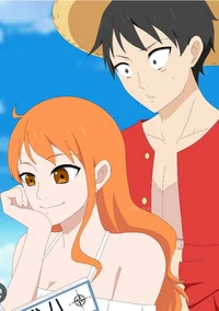 Luffy y nami 