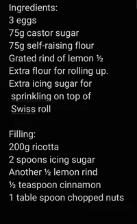 Swiss roll recipe 