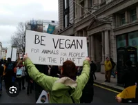 Vegan protest