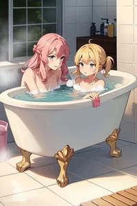 Bathtime with mommy