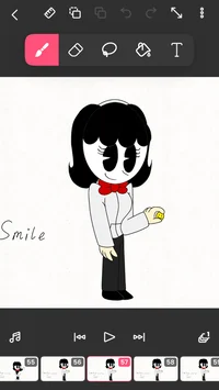 N Cartoon Smile Girl