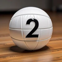 A white ball with 2