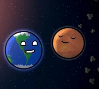 Mars and Earth
