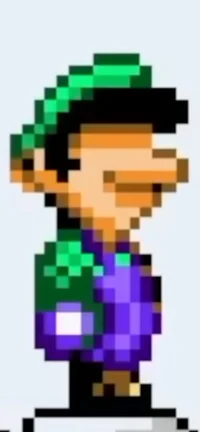 Luigi with no eyes