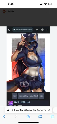 Kenya the furry cop 