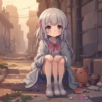 Helpless little girl