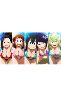 MHA girls on beach