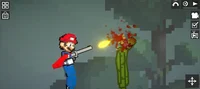Mario with a gun