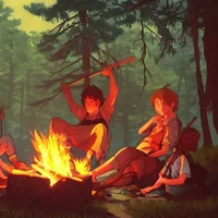 By the campfire