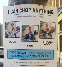 I can chop anything