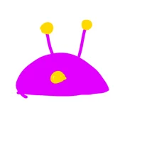 A purple alien slime