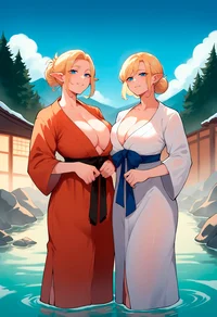 Elf mom and daughter