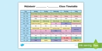 School timetable