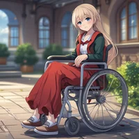 Girl on wheelchair 