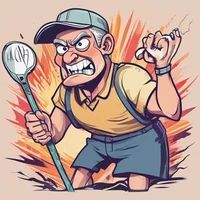 ANGRY GOLF RAGE MAN