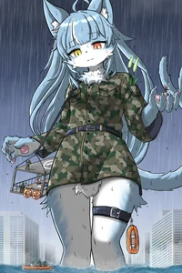 Giant Rescue Catgirl