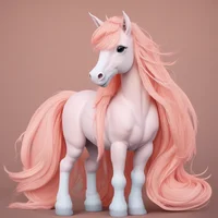 Peach Pony Girl Lady