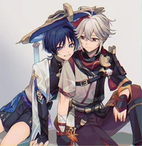 Kazuha y Scaramouche