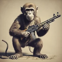 Monkey With AK-47