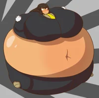 Inflated office girl