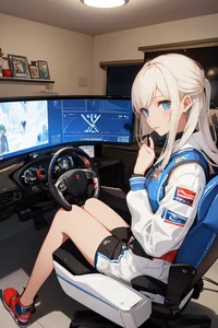 Sim racer girl