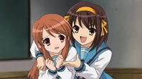 Mikuru and Haruhi
