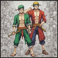 Zoro and luffy 