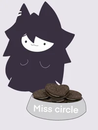 Miss circle  the cat